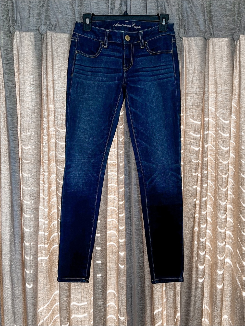 American Eagle Outfitters Dark Blue Super Stretch Jegging Size 2 Short